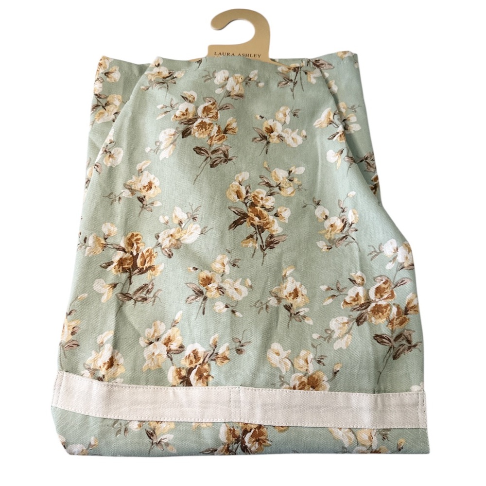 NEW Laura Ashley FLORAL LITTLE DARLINGS Chef’s Apron Gold Dusted Green